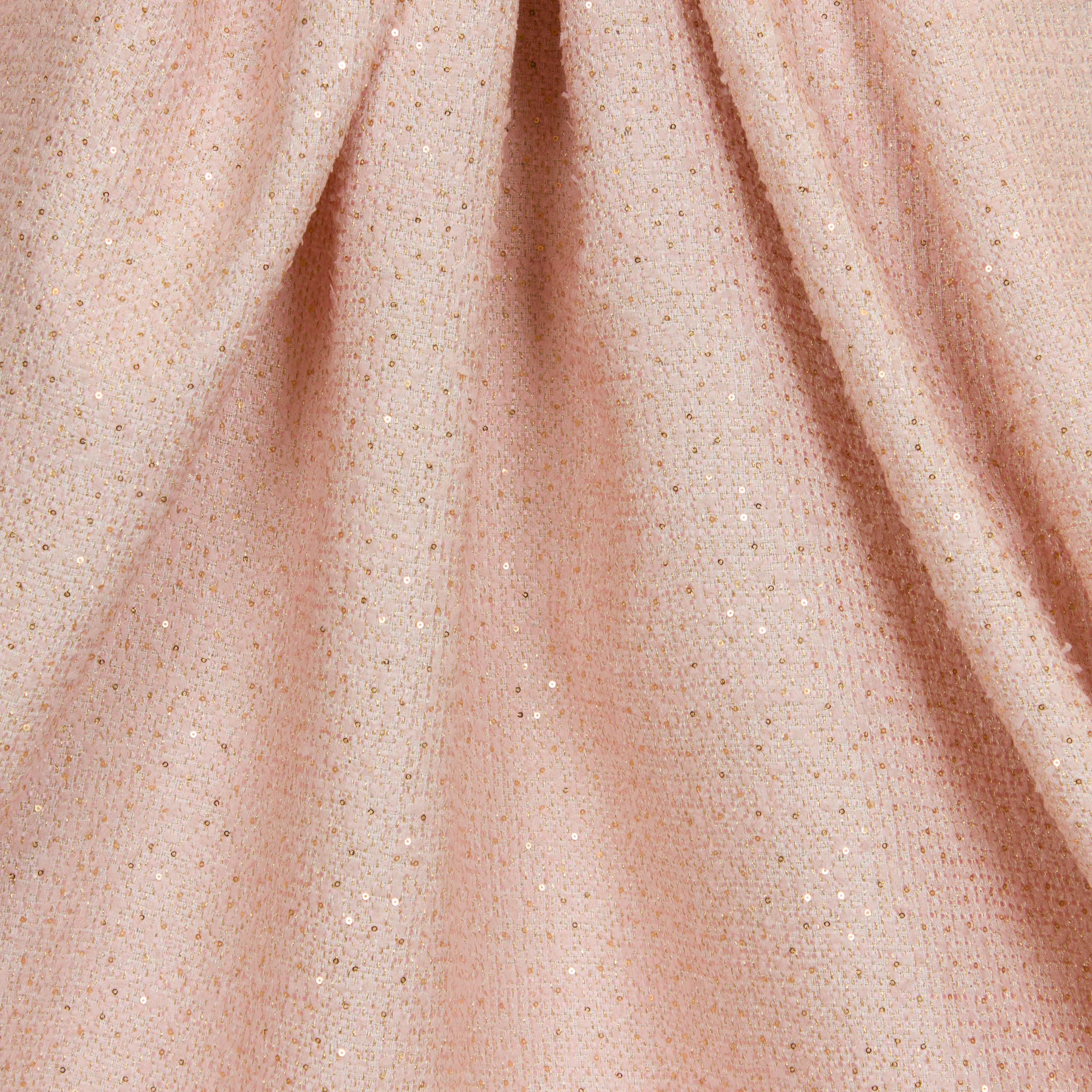 Chanelstof roze met kleine gouden pailletten en lurex - Lorré